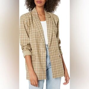 NWOT 4th and Reckless Plaid Oversized Blazer Medium